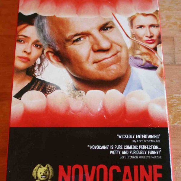 Novocaine, 2001 (VHS)--Steve Martin, Laura Dern, Helena Bonham Carter--Director: David Atkins--Comedy/Thriller--Shipping Included