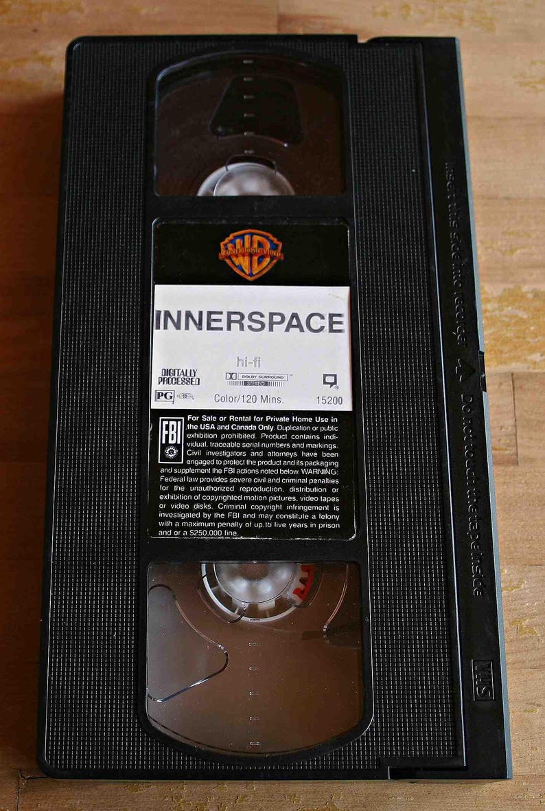 Jerry Goldsmith Innerspace Inner Space, 1987 (vhs)--martin Short, Dennis Quaid, Meg Ryan--director ...