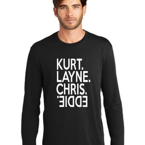 Grunge Heroes long sleeve shirt - kurt layne chris eddie  | Seattle | alternative | grunge rock | vedder |  staley | Cornell | Cobain