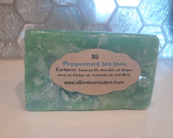 Peppermint tea tree bar soap