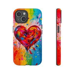 Coque de portable artistique colorée pour iPhone, Samsung Galaxy, Google Pixel