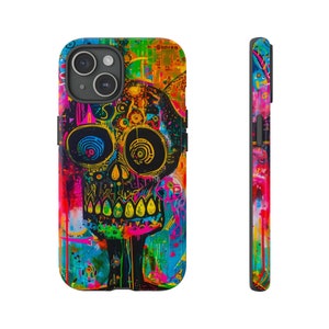 Coque de portable artistique colorée pour iPhone, Samsung Galaxy, Google Pixel