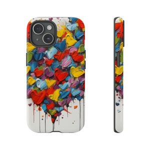 Coque de portable artistique colorée pour iPhone, Samsung Galaxy, Google Pixel