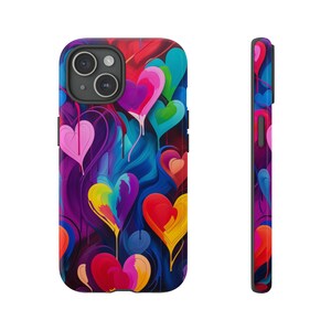 Coque de portable artistique colorée pour iPhone, Samsung Galaxy, Google Pixel