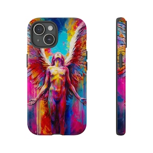 Coque de portable artistique colorée pour iPhone, Samsung Galaxy, Google Pixel