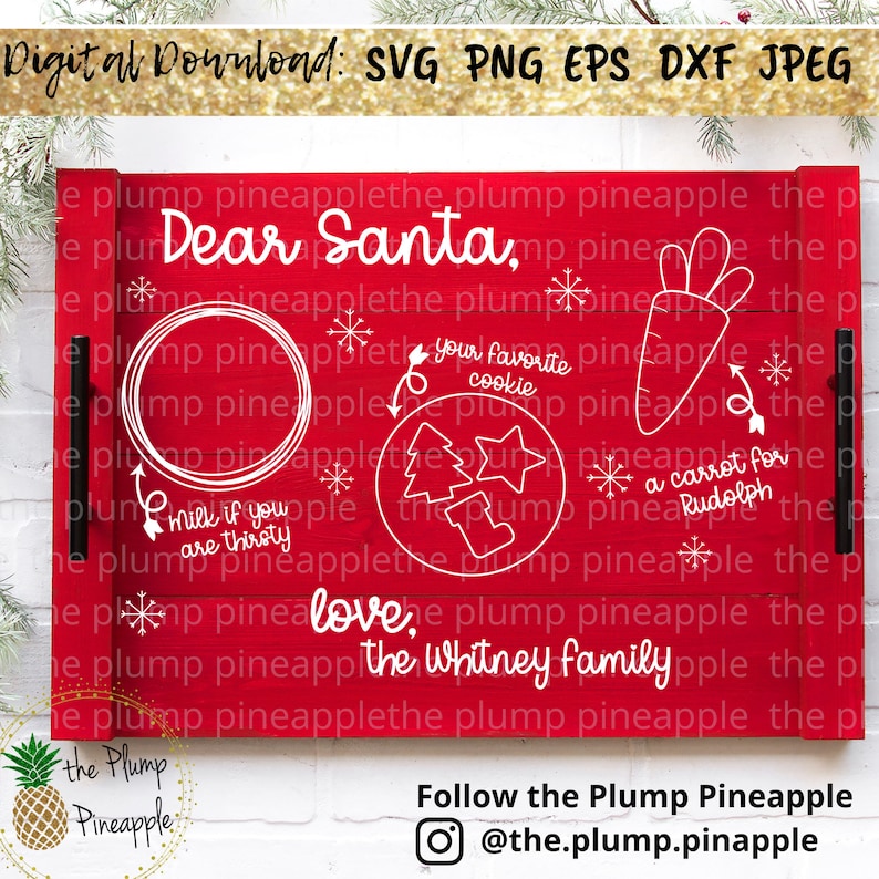 Download Santa tray svg christmas tray svg santa cookie tray svg ...