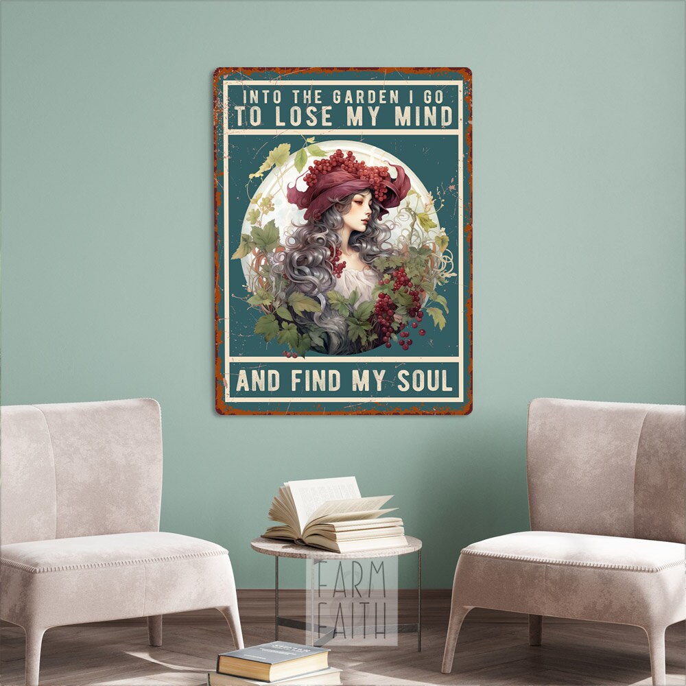 Into The Garden I Find My Soul - Personalized Shaped Wood Sign - Gift For Gardening Lovers