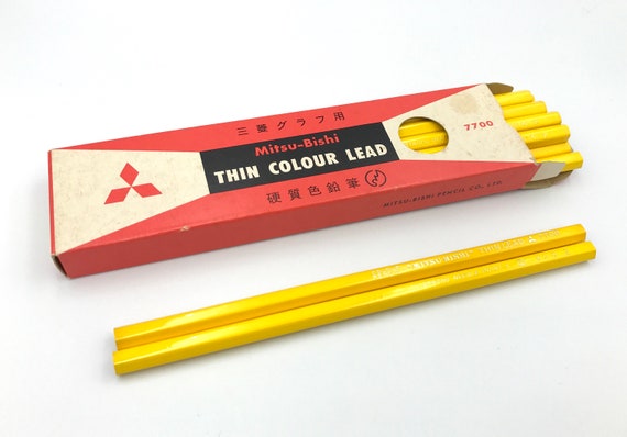 Vintage Japanese Colour Pencils Set Mitsubishi 7700 Yellow Etsy Vintage Japanese Colour Pencils Set Mitsubishi 7700 Yellow Etsy