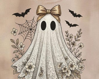 Boo In Boojee PNG, Fantasma coqueto de encaje PNG, Gráfico de fantasma lindo de Halloween, Diseño de sublimación de fantasma con lazo rosa, Descarga de temporada espeluznante, Impresión bajo demanda