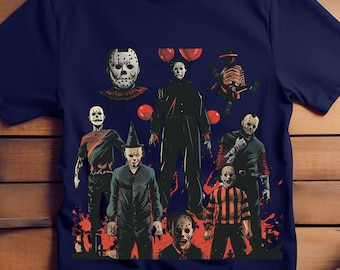 PNG de terror de Halloween, diseño de sublimación de temporada espeluznante, PNG de camiseta de Halloween aterradora, gráfico de terror retro, descarga de PNG de Halloween, dtf, pod