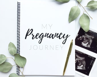Pregnancy Journal | Pregnancy Diary, Baby Book, Baby Album, Simple Modern Baby Book