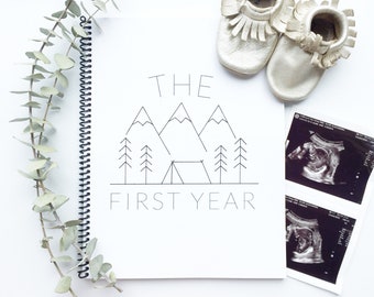 Baby Book | Modern Baby Album, Baby Journal, Gender Neutral, Baby Shower Gift, Baby Boy, Baby Girl, Scrapbook, Pregnancy Journal, First Year