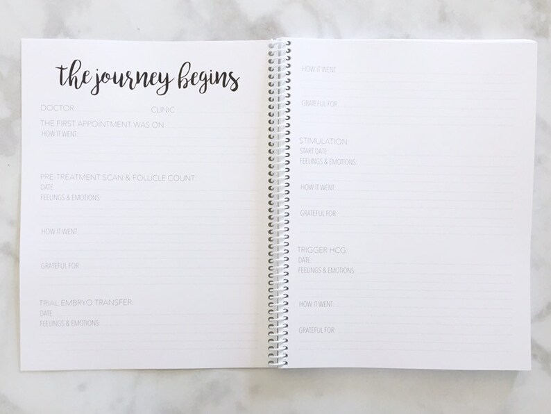 IVF Baby Book Baby Book Ivf Journal Ifv Keepsake Ivf Etsy