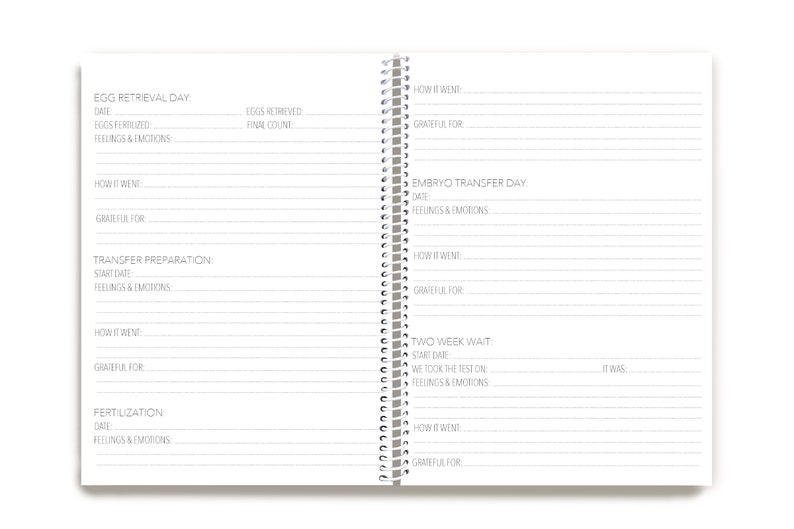 IVF Baby Book Baby Book Ivf Journal Ifv Keepsake Ivf Etsy