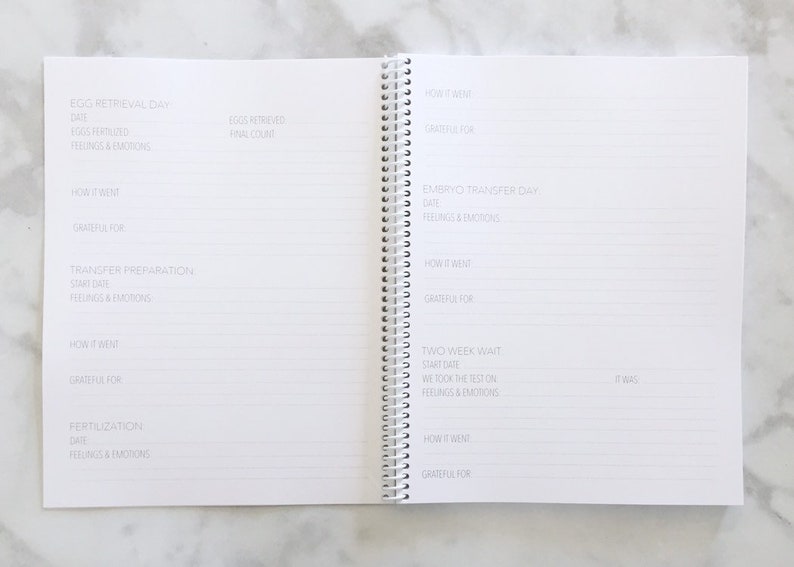 IVF Baby Book Baby Book Ivf Journal Ifv Keepsake Ivf Etsy