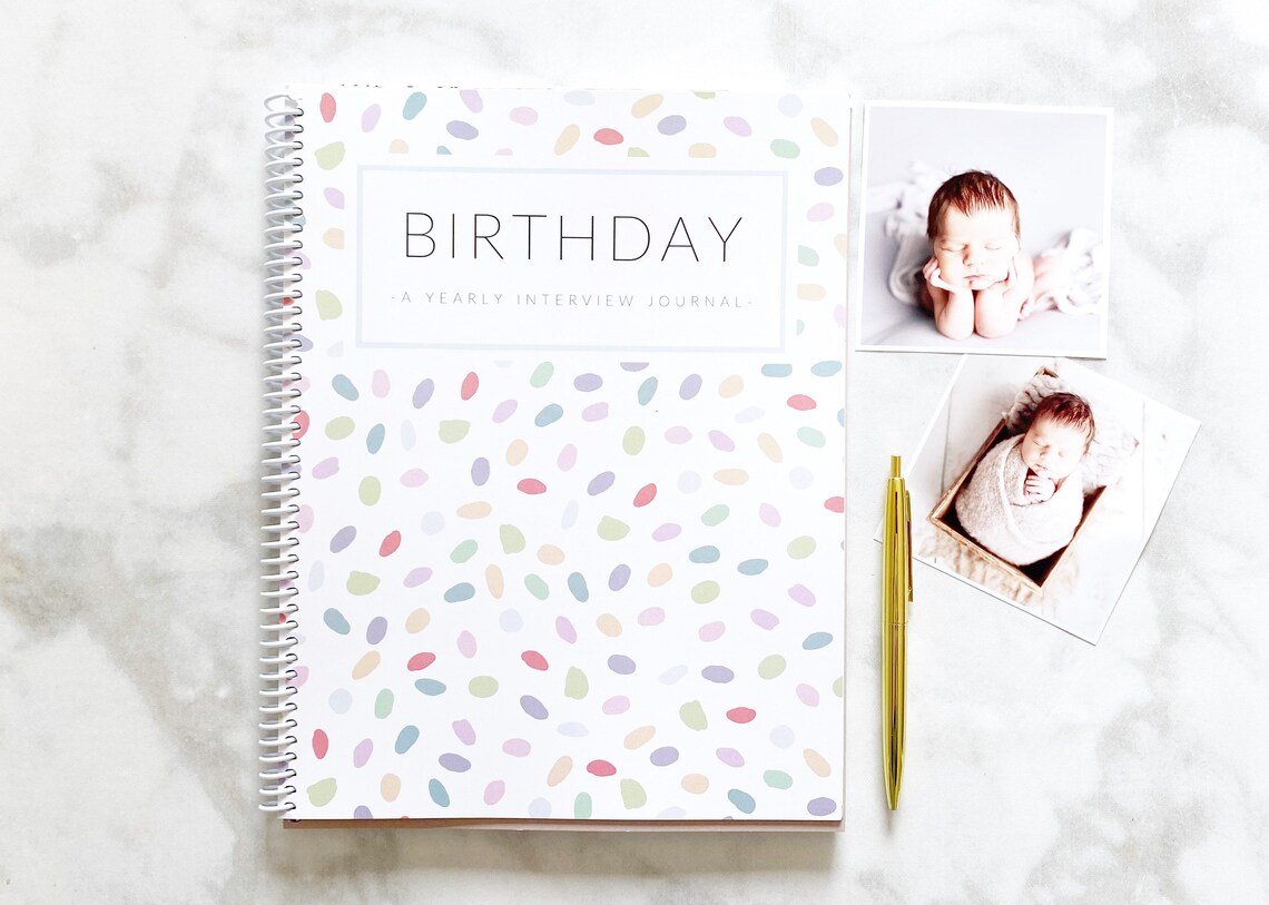 Baby Book Baby Books Birthday Book Birthday Interview Book Etsy