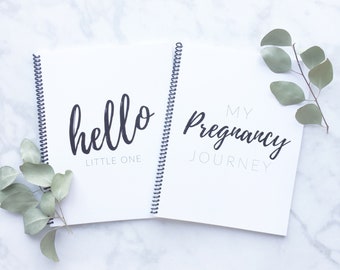 Baby Book Set | Simple Modern Baby Album, Gender Neutral Baby Memory Book, Baby Journal, Pregnancy Journal, Baby Shower Gift, Baby Girl Boy