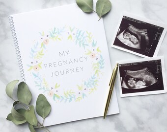 Pregnancy Journal | Pregnancy Diary, Baby Book, Baby Album, Simple Modern Baby Book