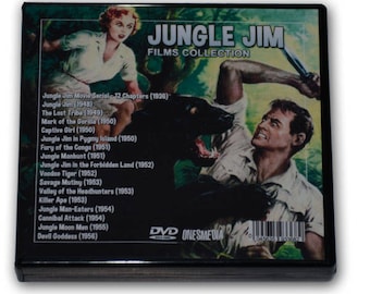 JUNGLE JIM Films Collection - 10 DVD-R - 1 Movie Serial (1937) and 16 Films - 1948 - 1956