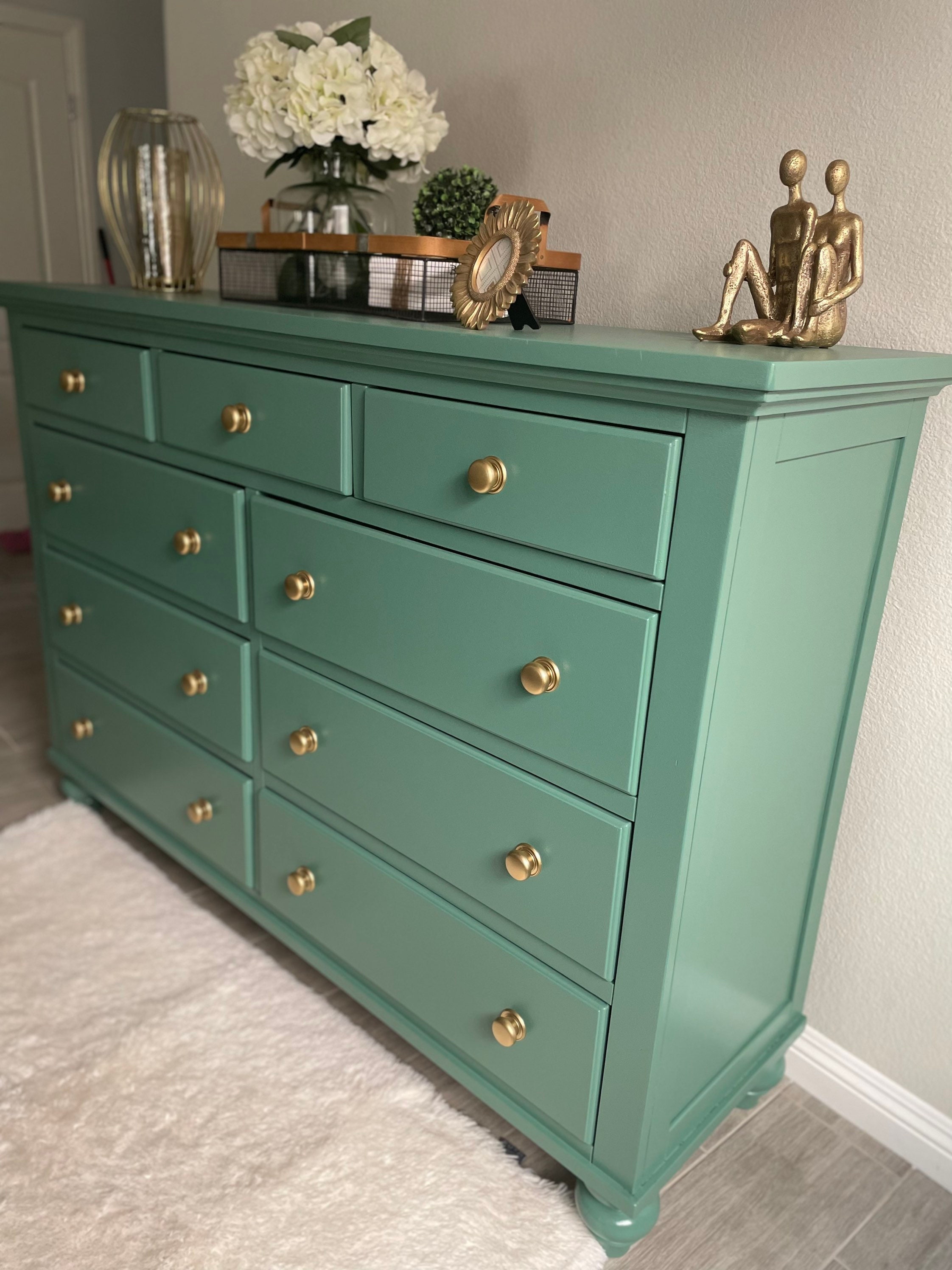 Green Antique Dresser – Belle Jar Design
