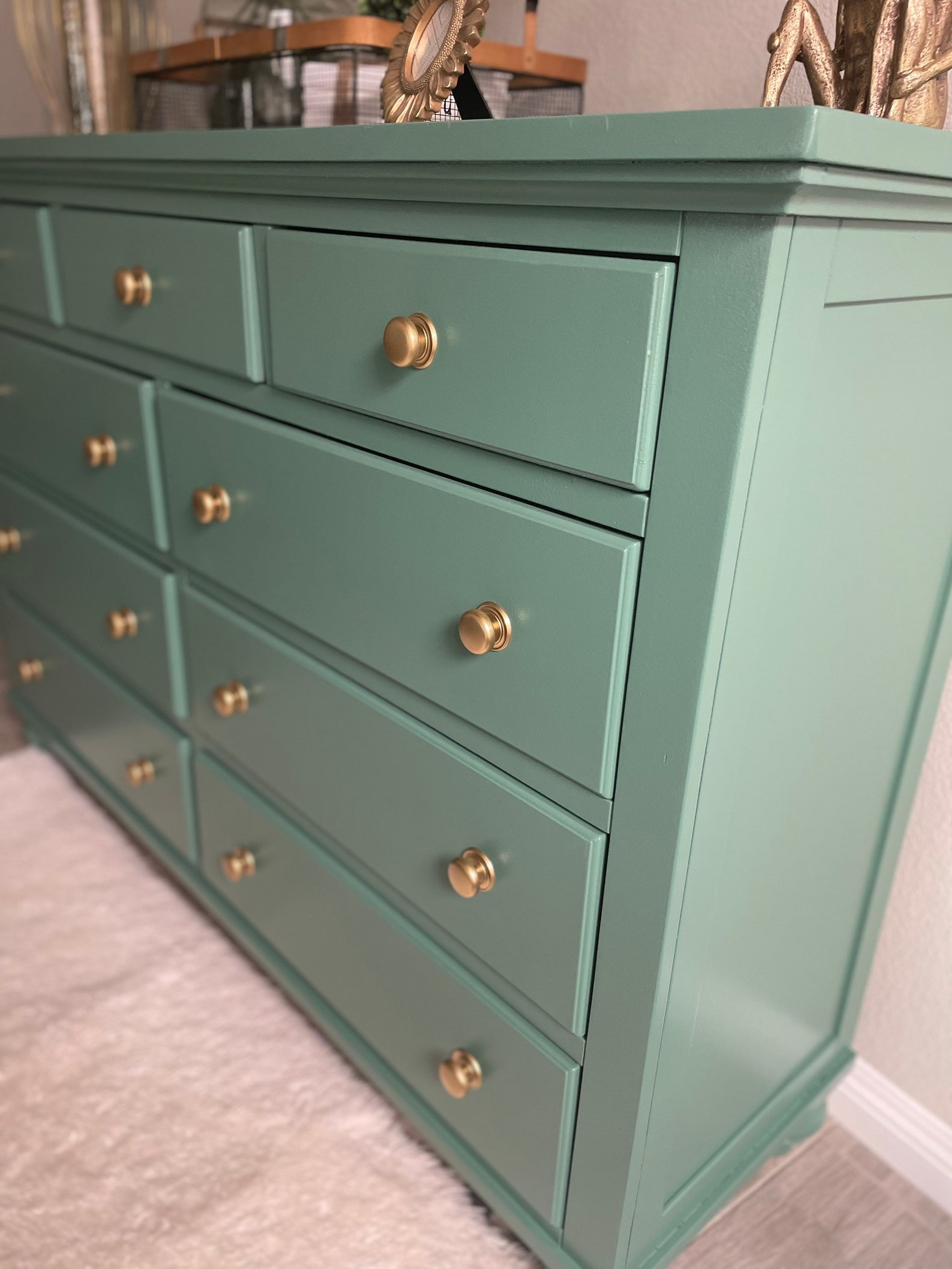 Sold!gorgeous Tall Green Dresser/credenza/sideboard - Etsy