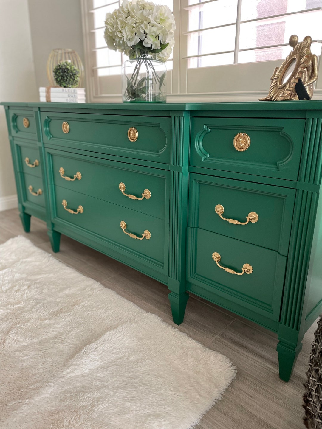 SOLD Work Examplegorgeous Green Dresser Entryway Table - Etsy