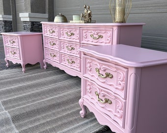 SOLD! Please Do Not Purchase Commode French Provincial Dresser/Nightstands/End Tables/Credenza/Nursery