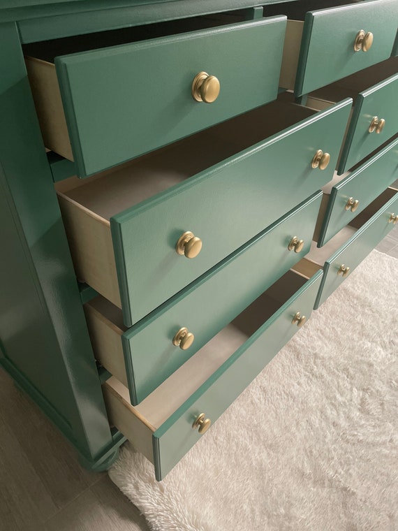 Tall green sale dresser
