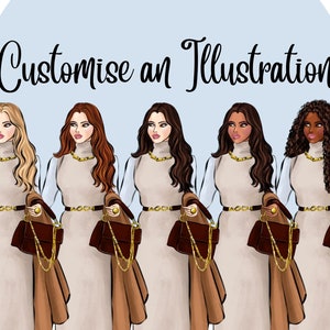 Customize an illustration - Fashion illustration PNG