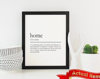 Poster Home Definition, impression d'art mural minimaliste