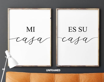 Metal Sign Mi casa su casa spanish decorative home welcome wall door plaque gift