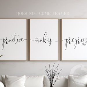 Practice Makes Progress Poster - Etsy