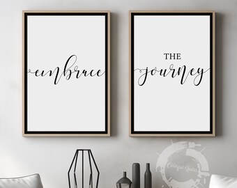 Embrasse le voyage, affiches minimalistes, lot de 3, décoration murale art