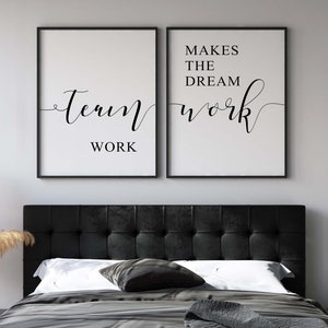 Teamarbeit Macht Die Traumarbeit Inspirierende Team Zitat Etsy