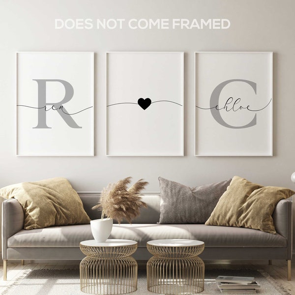 Initial Wall Art Etsy