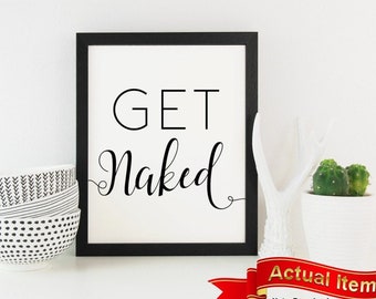 Get Naked Poster Print, Home Wall Art Décor