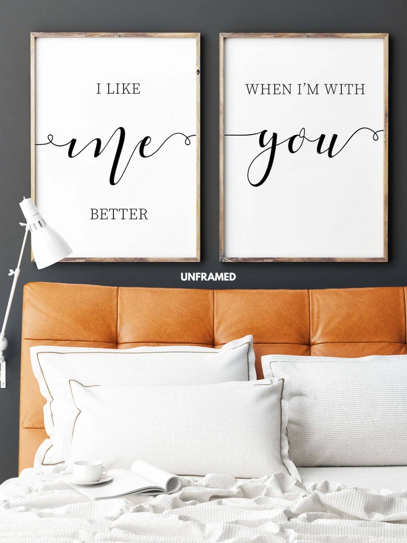 I Like Me Better When I M With You Deutsch I Like Me Better When I'm With You Set of 2 Prints - Etsy