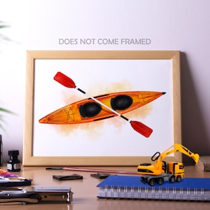 Kayak, High-Quality Poster Print, Home Wall Art Décor, Multiple Sizes