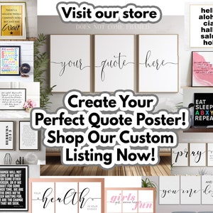 a collage of photos with the words create your perfect quote poster shop our custom