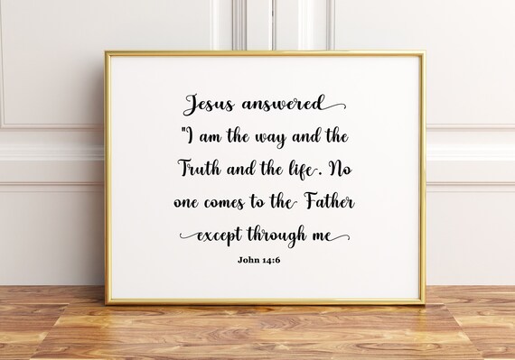 Poster Bíblia Cristã Verse Jesus Way Truth Life