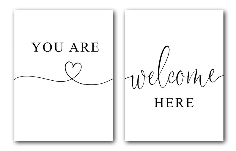 You Are Here Wall Art Living Room Decor Set of 2 Etsy