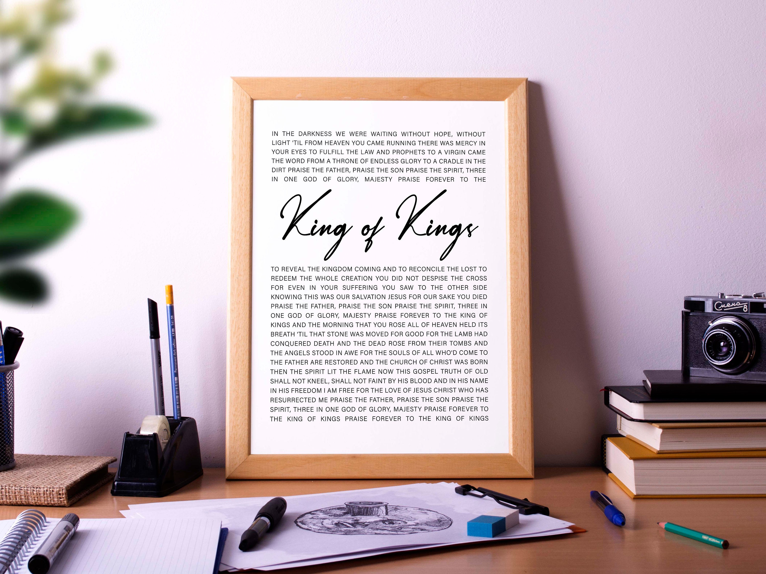 King of Kings by Hillsong Worship Song Lyrics Worship Music | Etsy