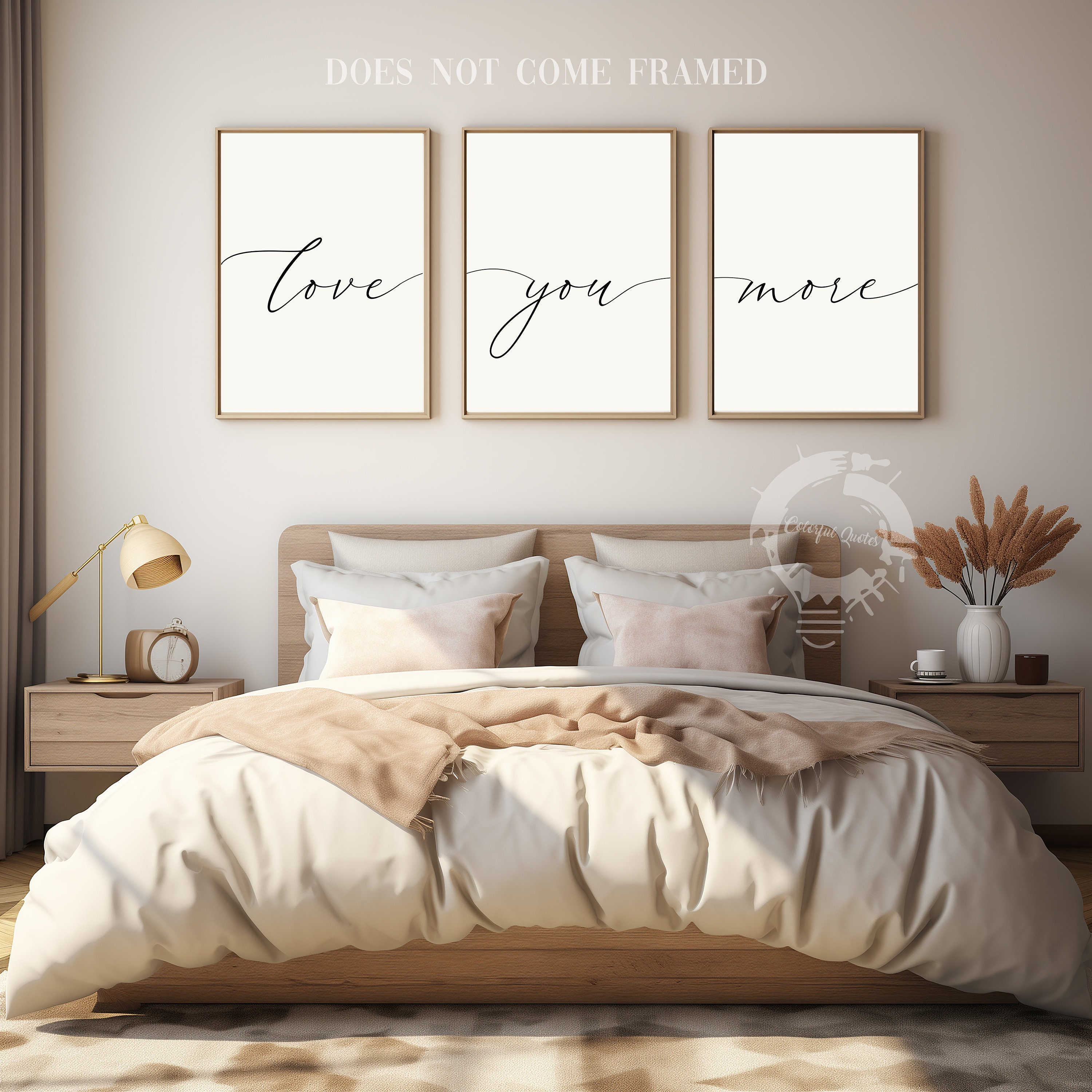 Love You More, Romantic Posters, Set of 3 Poster Prints