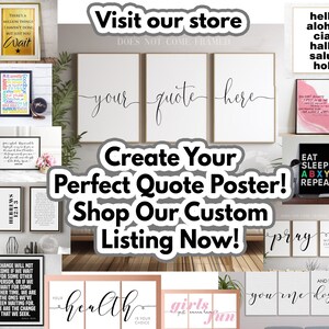 a collage of photos with the words create your perfect quote poster shop our custom