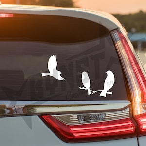 Three Little Birds Vinyl Decal Car Window Sticker - Matte/Glossy Colors