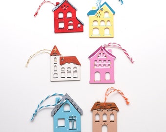 Mini House Ornaments Kids Christmas Ornaments Realtor Holiday Decor