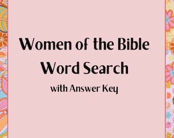 Women of the Bible Digital Word Seach  Adult Bible Worksheet  Womens Study  Bible Study Group Adult Activity Sheet  Icebreaker