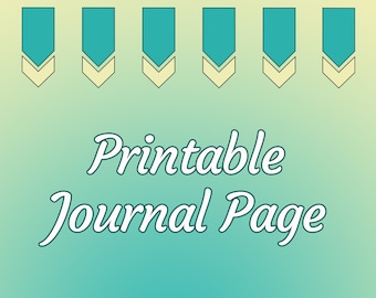 Printable Journal Page, Bullet Journal Page, Fill In Journal Sheet, Goal Setting Sheet