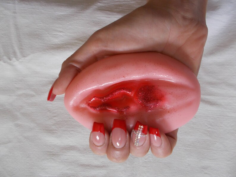 Vagina shaped soap big huge size vulva shaped soap bachelor image 3.