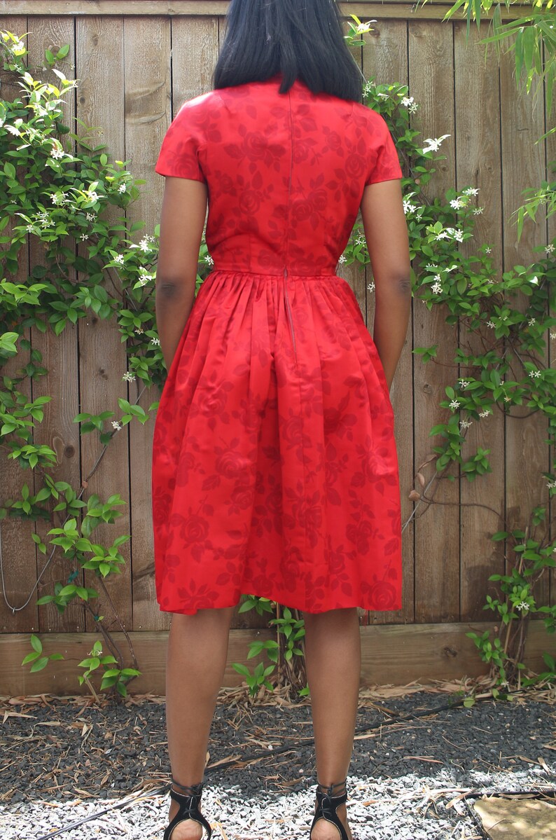 Vintage Red Tea Dress
